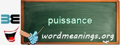 WordMeaning blackboard for puissance